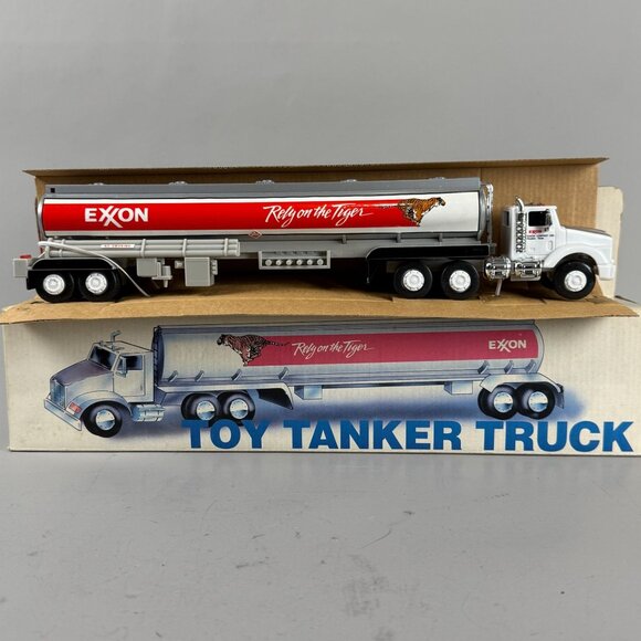 Exxon 1993 Toy Tanker Truck Rely on the Tiger Vintage Original Box Toy Collector - Picture 5 of 6